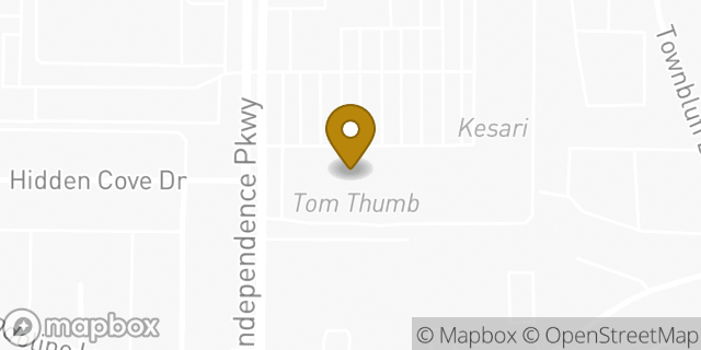 Map showing the location of Tom Thumb in Plano, TX 75075
