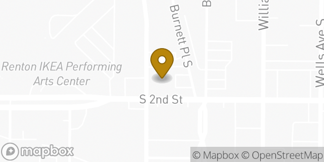 Map showing the location of Amazon Locker - Cord in Renton, WA 98057