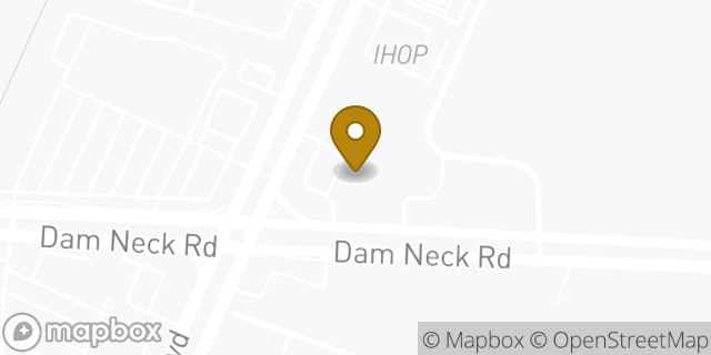 Map showing the location of 7-Eleven in Virginia Beach, VA 23454