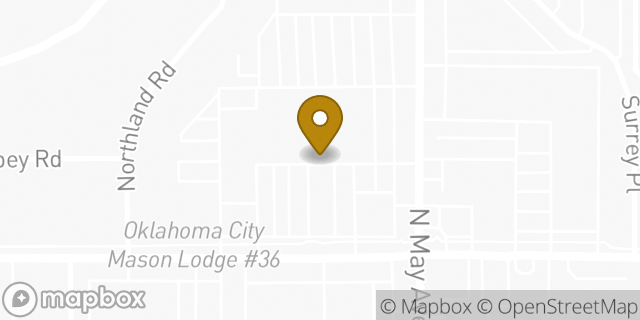 Map showing the location of Subway in Oklahoma City, OK 73120