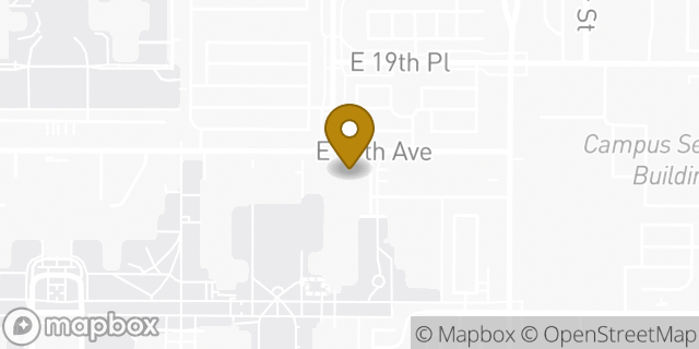 Map showing the location of Amazon Locker - Fowl in Aurora, CO 80045