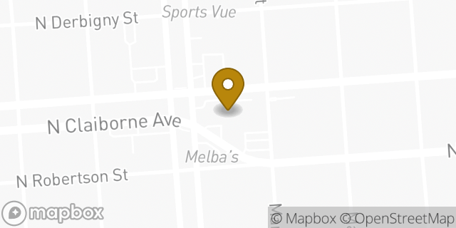Map showing the location of AutoZone in New Orleans, LA 70117