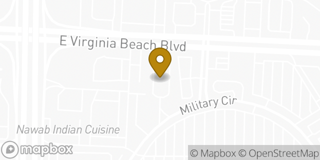 Map showing the location of McDonald's in Norfolk, VA 23502