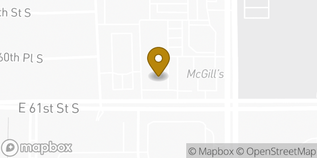 Map showing the location of Walgreens in Tulsa, OK 74135