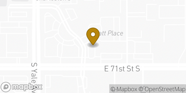 Map showing the location of Sonic Drive In in Tulsa, OK 74136
