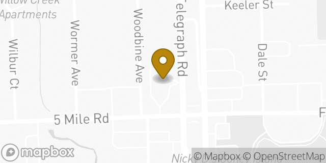 Map showing the location of McDonald's in Redford, MI 48239