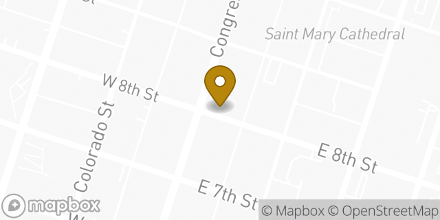 Map showing the location of Chipotle Mexican Grill in Austin, TX 78701