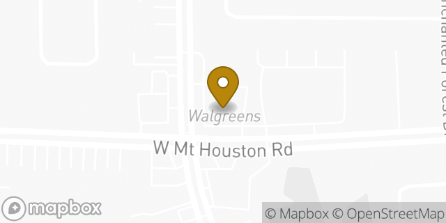 Map showing the location of ATM Walgreens in Houston, TX
