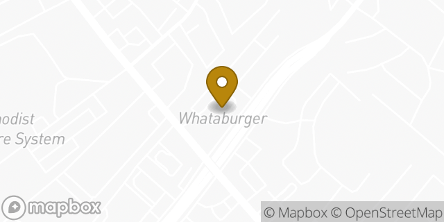 Map showing the location of Whataburger in San Antonio, TX 78229