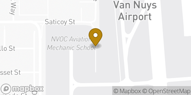 Map showing the location of Van Nuys - Castle and Cooke Aviation (Private Flights Only) in Van Nuys, CA 91406