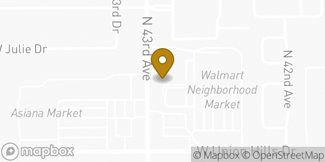 Map showing the location of Union Hills in Glendale, AZ 85308