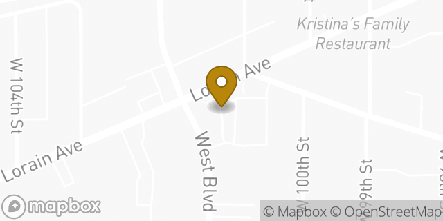 Map showing the location of CVS Pharmacy in Cleveland, OH 44111