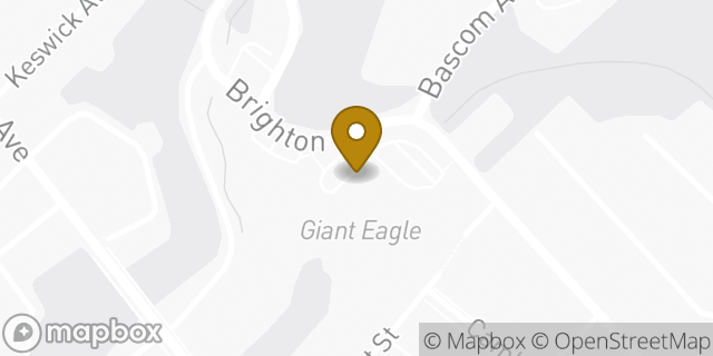 Map showing the location of Giant Eagle in Pittsburgh, PA 15212