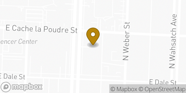 Map showing the location of Amazon Locker - Parent in Colorado Springs, CO 80903