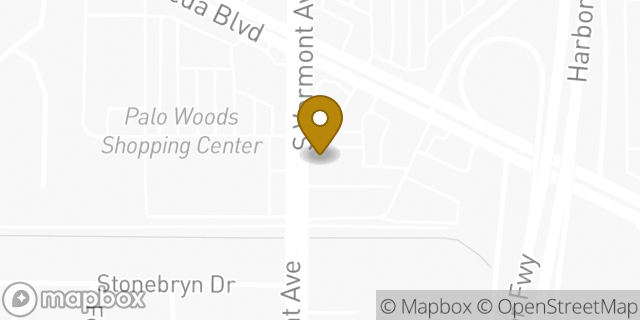 Map showing the location of Bank of America Financial Center & Walk-Up ATM | Harbor City in Harbor City, CA 90710