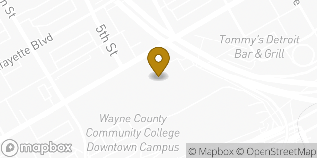Map showing the location of ATM Wayne County - Downtown in Detroit, MI 48226