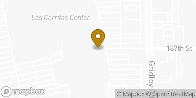 Map showing the location of Citibank in Cerritos, CA
