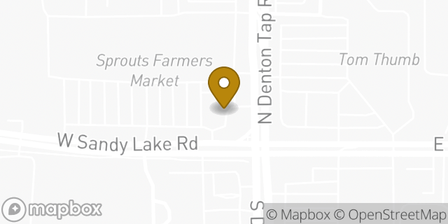 Map showing the location of Amazon Locker - Deke in Coppell, TX 75019