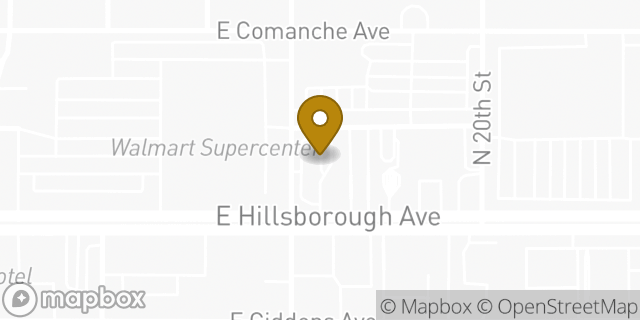 Map showing the location of McDonald's in Tampa, FL 33610
