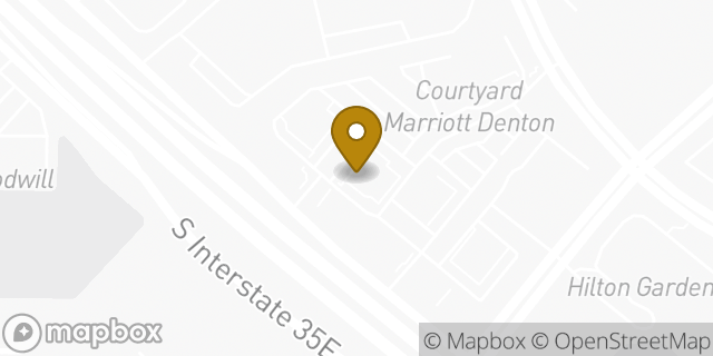 Map showing the location of Olive Garden in Denton, TX 76210
