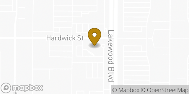 Map showing the location of Chase Bank in Lakewood, CA 90712