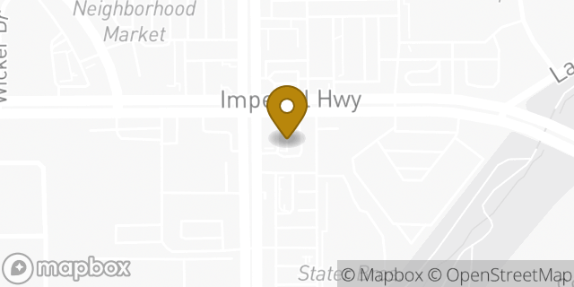 Map showing the location of Starbucks in La Mirada, CA 90638