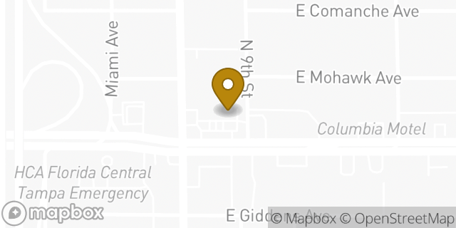 Map showing the location of Amazon Locker - Shop in Tampa, FL 33604