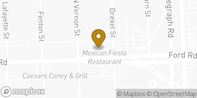 Map showing the location of AutoZone in Dearborn Heights, MI 48127