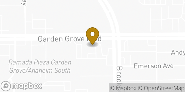 Map showing the location of Subway in Garden Grove, CA 92844