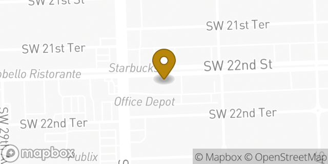 Map showing the location of The UPS Store in Miami, FL 33145