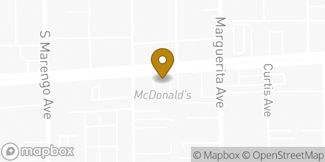 Map showing the location of McDonald's in Alhambra, CA 91803
