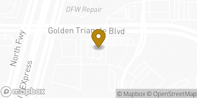 Map showing the location of Golden Triangle Blvd & N Fwy in FORT WORTH, TX 76244