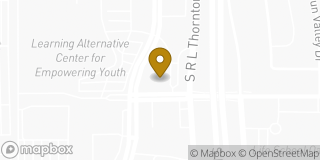 Map showing the location of Amazon Locker - Underdog in Dallas, TX 75224