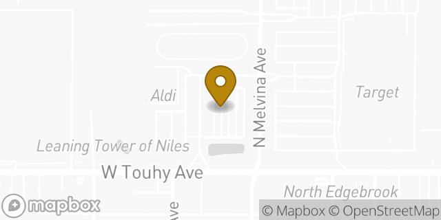 Map showing the location of Costco Gas Station in Niles, IL 60714