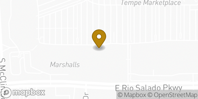 Map showing the location of Starbucks in Tempe, AZ 85288
