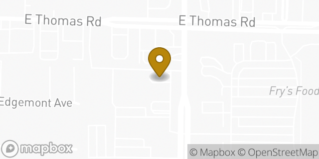 Map showing the location of Starbucks in Phoenix, AZ 85008