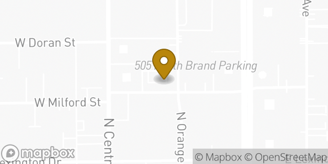 Map showing the location of Kaiser Permanente in Glendale, CA 91203