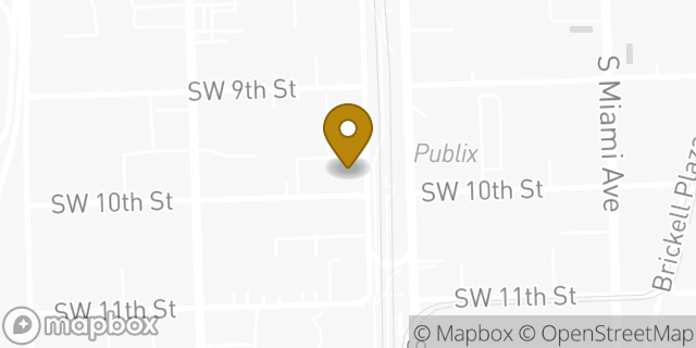 Map showing the location of Dunkin' in Miami, FL 33130