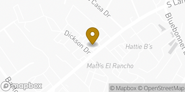 Map showing the location of Sonic Drive In in Austin, TX 78704