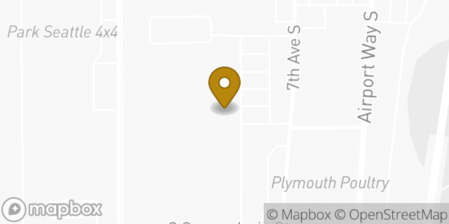 Map showing the location of UPS South Bay in Seattle, WA 98108