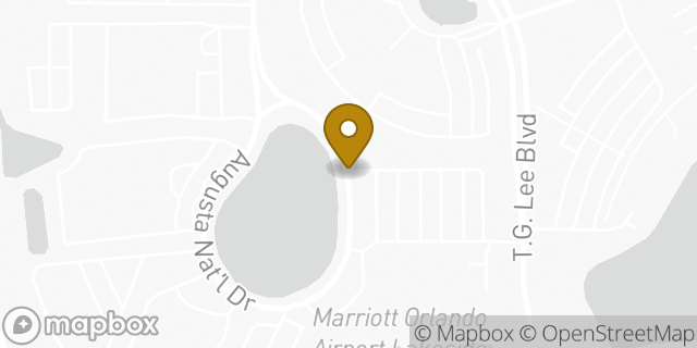 Map showing the location of Hertz in Orlando, FL 32822