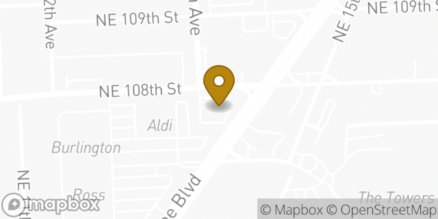 Map showing the location of Amazon Locker - Warnell in Miami, FL 33161