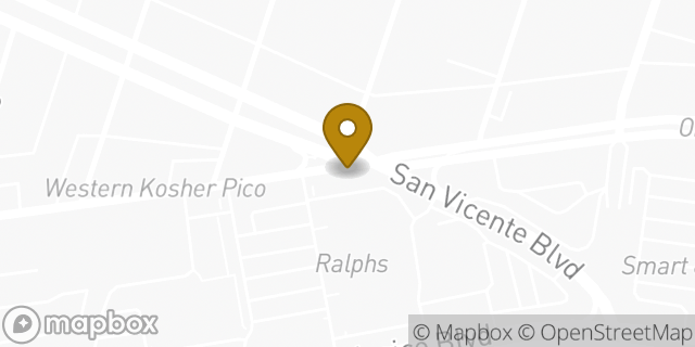 Map showing the location of Starbucks in Los Angeles, CA 90019