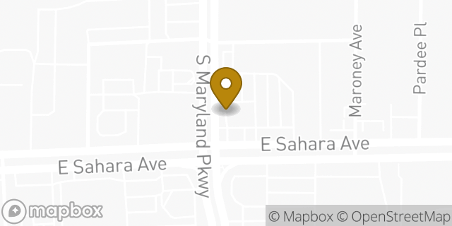Map showing the location of 7-Eleven in Las Vegas, NV 89104