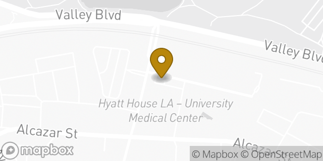Map showing the location of Dunkin' in Los Angeles, CA 90033