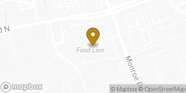 Map showing the location of Food Lion in Charlotte, NC 28270