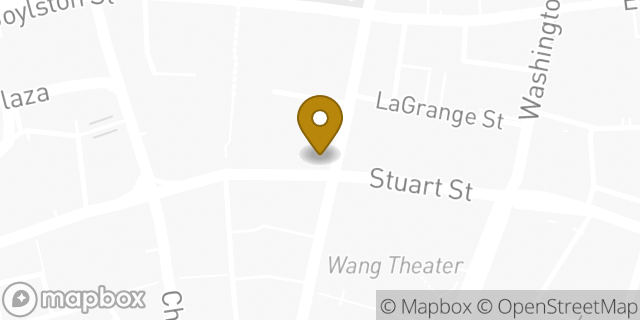 Map showing the location of Panera Bread in Boston, MA 02116
