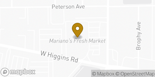 Map showing the location of Starbucks in Park Ridge, IL 60068
