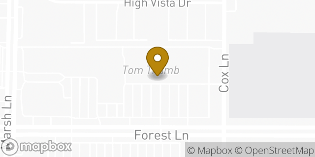 Map showing the location of Starbucks in Dallas, TX 75244