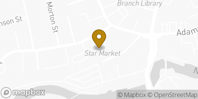 Map showing the location of Coinme in Mattapan, MA 02126